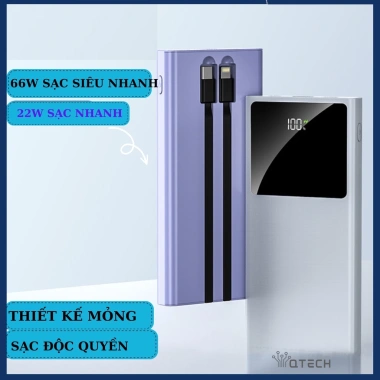 Sạc dự phòng 20.000mAh xả kho - kèm cáp đa năng, sạc nhanh PD, chỉ 299.000 VNĐ 3