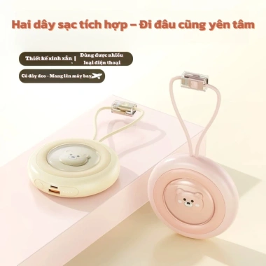 Sạc dự phòng 20‑30.000mAh dung lượng lớn, hỗ trợ đa dòng điện thoại - Giá 198.000₫ 3