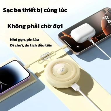 Sạc dự phòng 20‑30.000mAh dung lượng lớn, hỗ trợ đa dòng điện thoại - Giá 198.000₫ 5