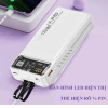 Sạc Dự Phòng 30.000mAh 100W 2 Cổng LN & Type‑C, Màn Hình % Pin, 379k, Lo Hết Pin 6