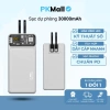Sạc dự phòng 30.000mAh 100W nhanh, dung lượng lớn, có dây kèm cho điện thoại - 175.000đ