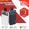 Sạc dự phòng 30.000mAh 100W nhanh, dung lượng pin lớn, kèm dây - Giá 235.000₫