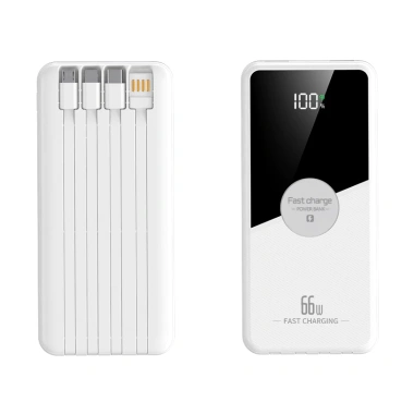 Sạc dự phòng 30.000mAh 100W sạc nhanh, tích hợp dây sạc Linkeetech – 395.000 VND