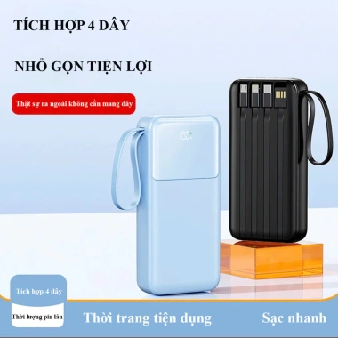 Sạc Dự Phòng 30.000mAh 22.5W 4 Dây Sạc Nhanh, Màn Hình LED, Sạc Nhiều Thiết Bị Tiện Lợi - 329.000 VND 2