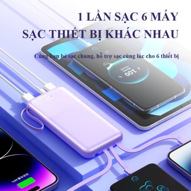 Sạc Dự Phòng 30.000mAh 22.5W LED Lớn, 4 Cổng USB-A/C, Sạc Nhanh Mọi Máy - 329.000đ 6 Sạc Dự Phòng 30.000mAh 22.5W LED Lớn, 4 Cổng USB-A/C, Sạc Nhanh Mọi Máy - 329.000đ 6