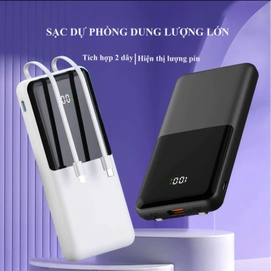 Sạc Dự Phòng 30.000mAh 22.5W PD QC3.0 – Màn Hình LED, Dung Lượng Lớn, Tương Thích Mọi Thiết Bị 5
