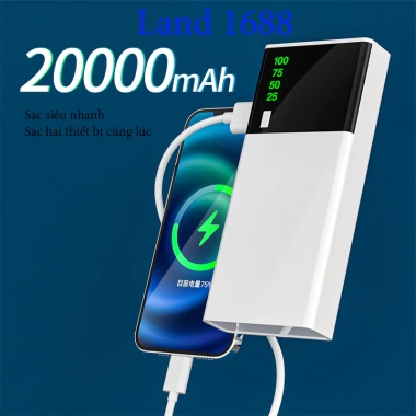 Sạc dự phòng 30.000mAh chính hãng 2 cổng - Giá chỉ 70.000đ giảm mạnh - land1.688 2