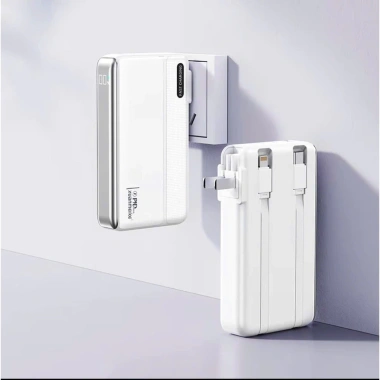 Sạc dự phòng 30.000mAh + Cốc sạc 22.5W, AC 2 cáp Type-C/LN, màn hình pin, chỉ 399.000 VND