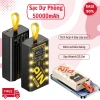 Sạc Dự Phòng 30.000mAh PD 22.5W - 4 Dây Sạc, Đèn LED Chiếu Sáng, Giá 200k