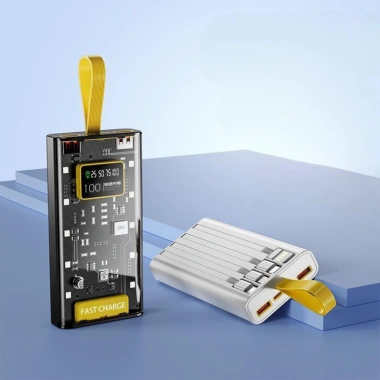 Sạc Dự Phòng 30.000mAh PD 22.5W - 4 Dây Sạc, Đèn LED Chiếu Sáng, Giá 200k 4