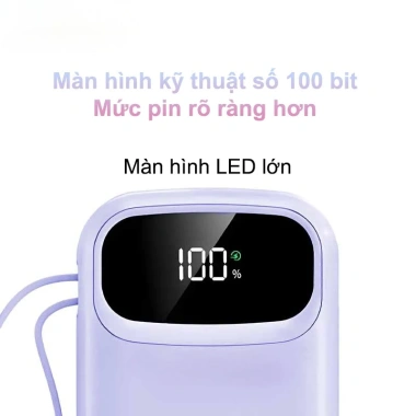 Sạc Dự Phòng 30.000mAh PD 22.5W - Sạc Nhanh, Dây Đôi, Quai Xách, LED Đa Năng, Giá 359.000đ