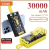 Sạc Dự Phòng 30.000mAh Trong Suốt 22.5W 4 Cổng Siêu Nhanh Đèn LED Giá 329.000 VND