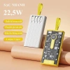 Sạc Dự Phòng 30.000mAh Trong Suốt 22.5W 4 Cổng Siêu Nhanh Đèn LED Giá 329.000 VND 5