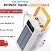 Sạc Dự Phòng 50.000-80.000mAh 120W Sạc Nhanh, Lượng Lớn, Kèm Dây Sạc và Pin Năng Lượng Mặt Trời