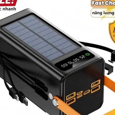 Sạc Dự Phòng 50.000-80.000mAh 120W Sạc Nhanh, Lượng Lớn, Kèm Dây Sạc và Pin Năng Lượng Mặt Trời 3