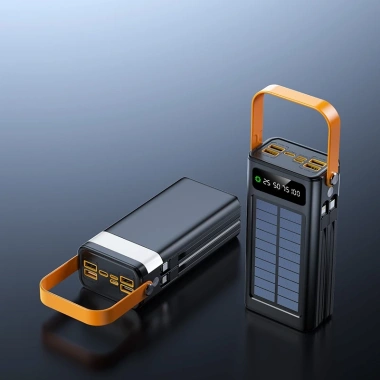 Sạc Dự Phòng 50.000-80.000mAh 120W Sạc Nhanh, Lượng Lớn, Kèm Dây Sạc và Pin Năng Lượng Mặt Trời 10