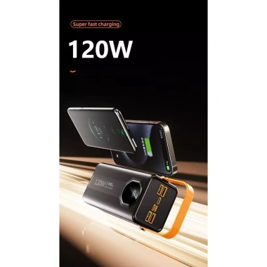 Sạc Dự Phòng 50.000-80.000mAh Siêu Dung Lượng, Sạc Nhanh 120W + Cáp Sạc Nhanh, Đa Dây, Giá 285.000đ