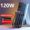 Sạc dự phòng 50.000mAh 120W nhanh, dung lượng lớn kèm dây cắm đa điện thoại - 215k