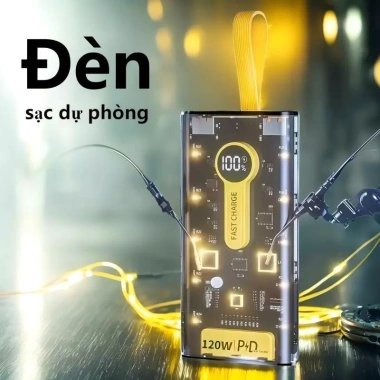 Sạc dự phòng 50.000mAh 120W sạc nhanh, dung lượng lớn, hỗ trợ nhiều điện thoại 8