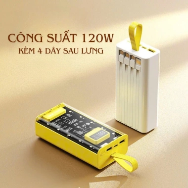 Sạc dự phòng 50.000mAh 4 cáp sạc nhanh 22.5W, tích hợp đèn ngủ, tương thích mọi máy - Giá 199.900₫ 5 Sạc dự phòng 50.000mAh 4 cáp sạc nhanh 22.5W, tích hợp đèn ngủ, tương thích mọi máy - Giá 199.900₫ 5