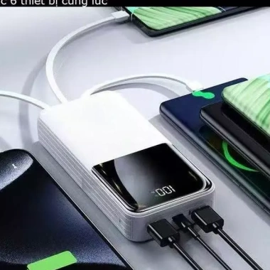 Sạc Dự Phòng 50.000mAh 80.000mAh, 4 Dây 120W + Đèn, Tặng Dây Sạc Nhanh - 238k 9