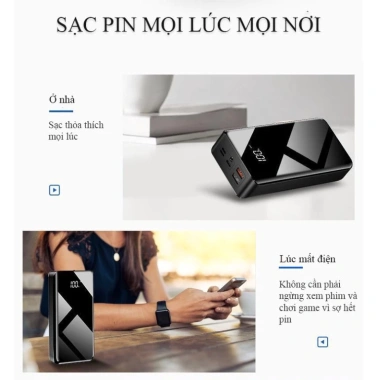 Sạc dự phòng 50.000mAh, hỗ trợ sạc nhanh, ngân hàng năng lượng lớn, Giá 331.000 VND