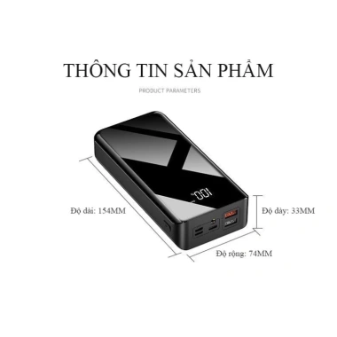 Sạc dự phòng 50.000mAh, hỗ trợ sạc nhanh, ngân hàng năng lượng lớn, Giá 331.000 VND