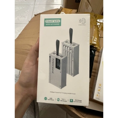 Sạc Dự Phòng 50.000mAh Trong Suốt Check‑in Máy Bay - Sạc Nhanh 22.5W, Đầu Sạc Đa Dụng, LED Hiển Thị, Giá 329.000₫
