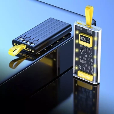 Sạc dự phòng 50.000mAh trong suốt, PD 22.5W sạc nhanh, 10 LED tích hợp, giá chỉ 200.000đ 5