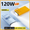Sạc dự phòng 50.000mAh trong suốt PD120W/20W, đèn LED chiếu sáng, giảm giá 520k bảo hành
