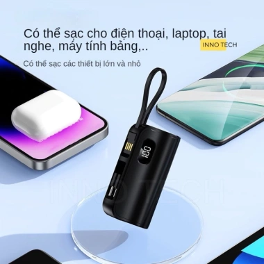 Sạc Dự Phòng 5.000mAh Cổng Kép và Giá Đỡ, Sạc Nhanh PD 20W, Tương Thích Mọi Thiết Bị 145.000 VND 3
