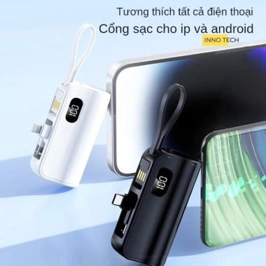 Sạc Dự Phòng 5.000mAh Cổng Kép và Giá Đỡ, Sạc Nhanh PD 20W, Tương Thích Mọi Thiết Bị 145.000 VND 5