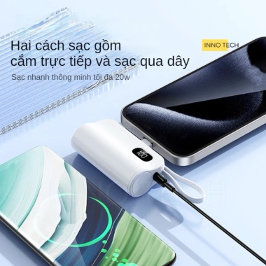 Sạc Dự Phòng 5.000mAh Cổng Kép và Giá Đỡ, Sạc Nhanh PD 20W, Tương Thích Mọi Thiết Bị 145.000 VND 6