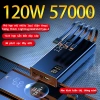Sạc dự phòng 57.000mAh 120W Siêu Nhanh, 4 dây cáp đa năng, phù hợp mọi điện thoại - 329.999đ 4