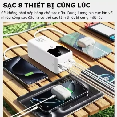 Sạc dự phòng 80.000mAh 120W sạc nhanh, pin lớn, đa cổng - Giá 590.000 VND