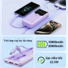 Sạc dự phòng AK 121 20.000mAh - Pin dung lượng lớn, tích hợp dây sạc nhanh cho mọi điện thoại, giảm giá 20% 235.000₫ 5