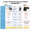 Sạc dự phòng ANRMESUN 10.000mAh PD 22.5W nhanh, LED hiển thị, tích hợp dây Type-C và Lightning cho iPhone Android 6