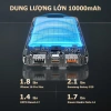 Sạc dự phòng ANRMESUN 10.000mAh PD 22.5W nhanh, LED hiển thị, tích hợp dây Type-C và Lightning cho iPhone Android 8