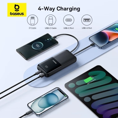 Sạc Dự Phòng Baseus Lipow 20.000mAh Cáp Kép, Màn Hình Kỹ Thuật Số 22.5W – 489.000₫ 5