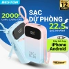 Sạc dự phòng BESTON 10.000/20.000mAh sạc nhanh 22.5W, 2 dây C và L, LED, chỉ 359.000₫
