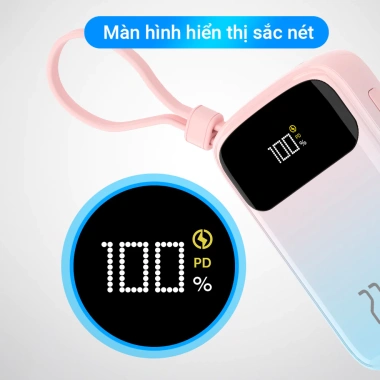 Sạc dự phòng BESTON 10.000/20.000mAh sạc nhanh 22.5W, 2 dây C và L, LED, chỉ 359.000₫ 4 Sạc dự phòng BESTON 10.000/20.000mAh sạc nhanh 22.5W, 2 dây C và L, LED, chỉ 359.000₫ 4