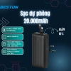 Sạc Dự Phòng Beston PBCLM2 20.000mAh – Sạc Nhanh USB‑C & Lightning, Giá 399k