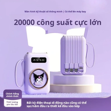 Sạc dự phòng chính hãng 20.000-30.000mAh, màu bắt mắt, kèm 4 cáp, giá chỉ 199.000₫ 5