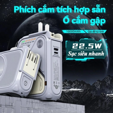 Sạc Dự Phòng Củ Sạc Nhanh Chính Hãng - Hỗ Trợ Sạc Không Dây, Bảo Hành 12 Tháng, 528.000₫