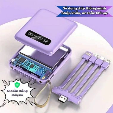 Sạc Dự Phòng Demino Đa Năng 4 Cổng Sạc Nhanh, Tháo Rời, Cầm Tay và Dây Đeo - 209.000₫ 3