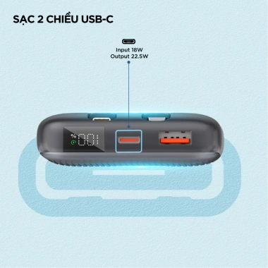 Sạc Dự Phòng Energizer 10.000mAh 22.5W - Tích Cáp Lightning va Type-C, Chính Hãng, Bảo hành 1 năm, Giá ưu đãi 800k 4