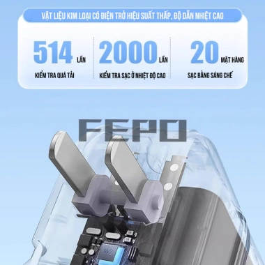 Sạc dự phòng FEPO sạc nhanh, nhỏ gọn - Thiết bị thông minh cho công việc và du lịch, chỉ 550k 2