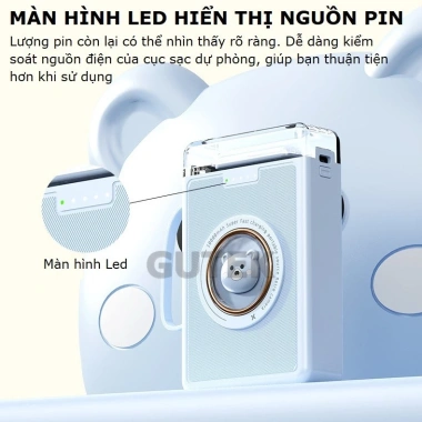 Sạc dự phòng Gutek YM833 20.000mAh sạc nhanh, dung lượng lớn, có dây - 139.000₫ 5