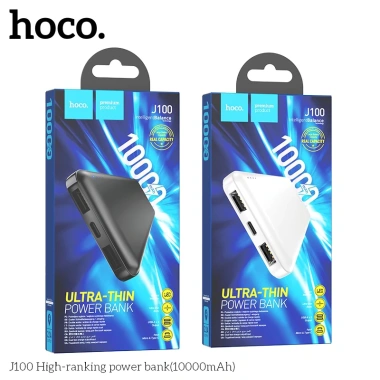 Sạc dự phòng HOCO J100 10.000mAh - 2 cổng USB nhanh, dung lượng lớn, 136k