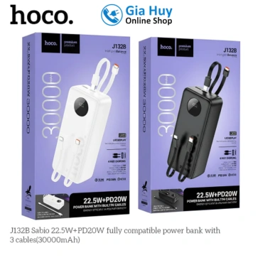 Sạc dự phòng Hoco J132B 30.000mAh dung lượng lớn, giá ưu đãi 324.000đ, không lo hết pin ngày Tết 1 Sạc dự phòng Hoco J132B 30.000mAh dung lượng lớn, giá ưu đãi 324.000đ, không lo hết pin ngày Tết 1
